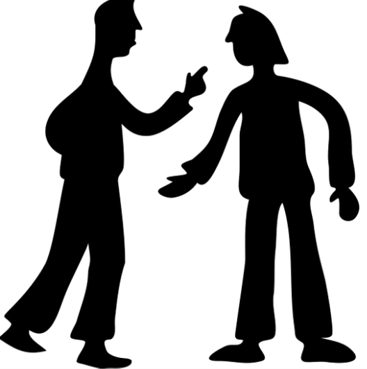 two silhouettes arguing